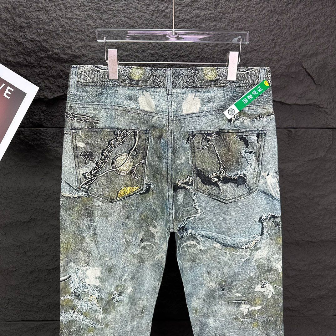 Acne Studios 25SS新作3Dプリントデジタルチェーンカップル用ルーズ 
