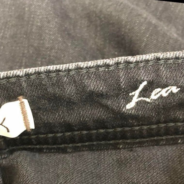 YANUK ボーイズストレート LEA OBK 23 ブラック 黒 ハイウエスト デニム ヤヌーク コットン 57142237 DECORATOM_COM_BR