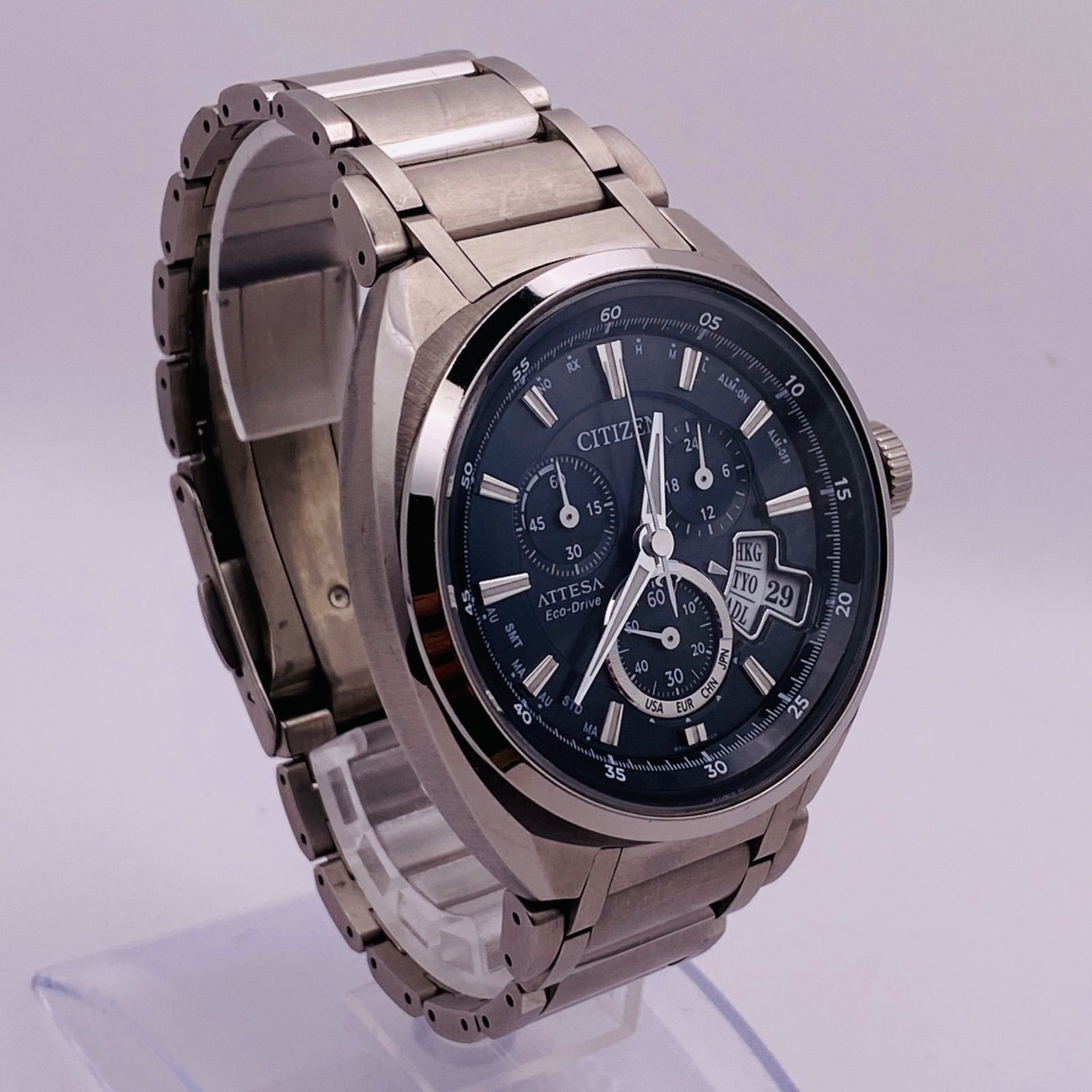 T354）良品 稼働品 CITIZEN シチズン 電波ソーラー ECO-DRIVE ATTESA アテッサ ジェットセッター ATD53-3011  H610-T015581 福山雅治モデル 人気 時計 メンズ ユニセックス - メルカリ