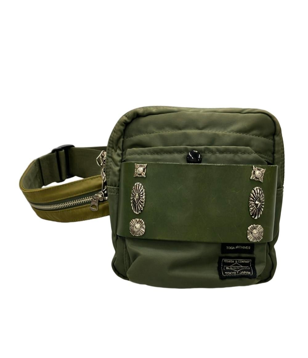 美品□PORTER/吉田(ポーター) ウエストポーチ 黒 化学繊維 かばん