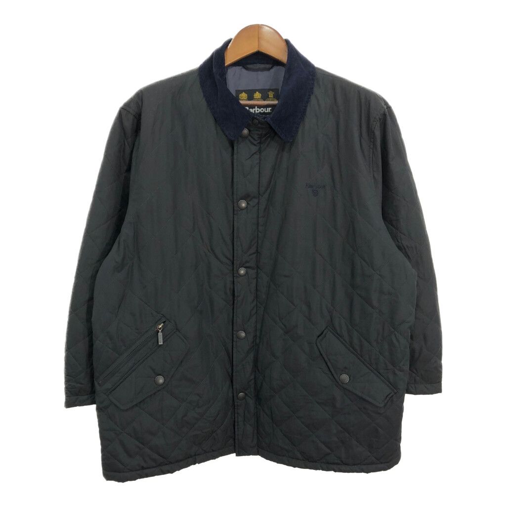 Barbour バブアー PUTNEY SPORTSQUILT キルティングジャケット 大きいサイズ ブラック (メンズ XXL) 中古 古着 S0674