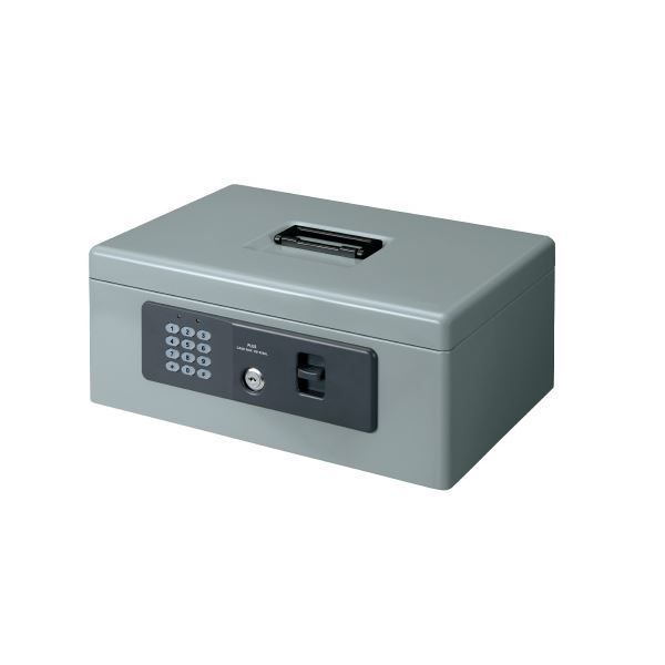プラス 電子ロック手提金庫 M CB-020HL グレー 