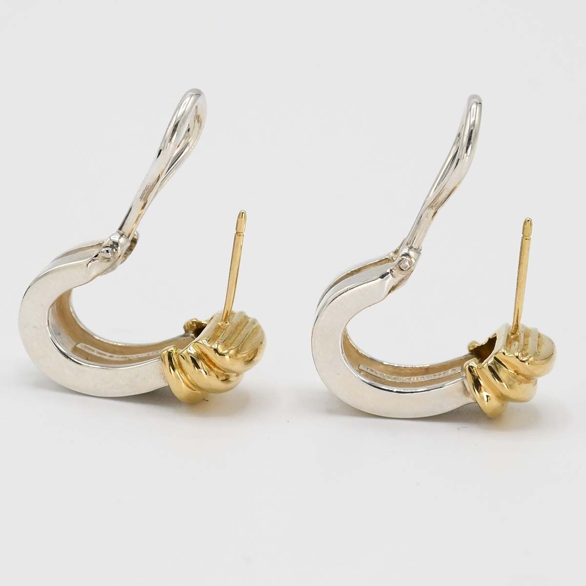 TIFFANY&Co. ティファニー ピアス グルーブドウィズ 925 750 コンビ