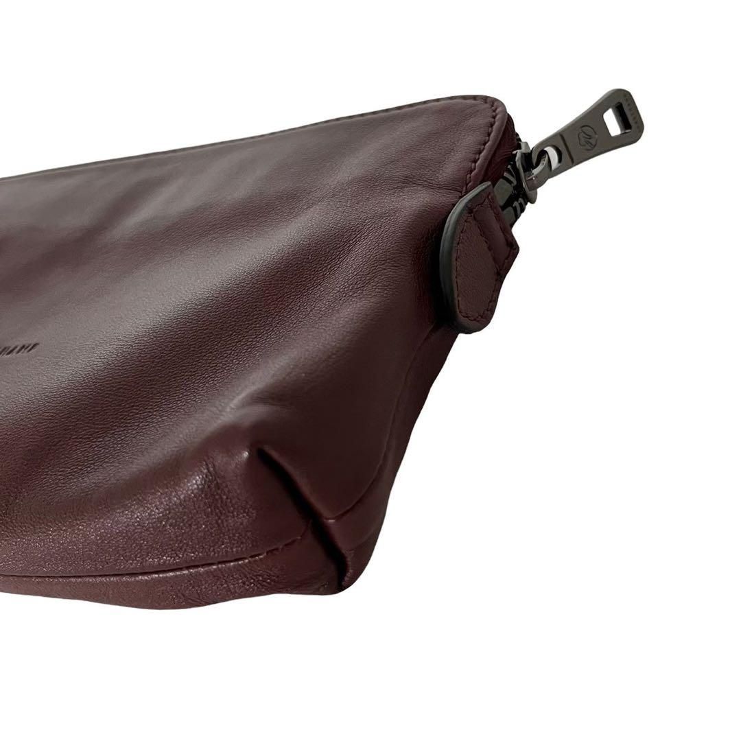 LONGCHAMP ロンシャン セカンドバッグ ポーチ キャンバス レザー LONGCHAMP ロンシャン セカンドバッグ ポーチ キャンバス レザー