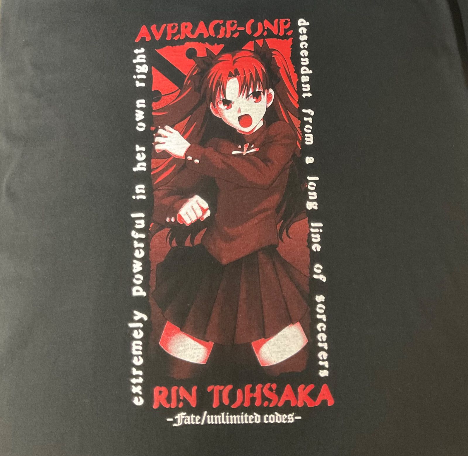 COSPA コスパ Tシャツ Fate unlimited codes 遠坂凛 アニメT メンズL ブラック 古着 中古 6U0031 - メルカリ