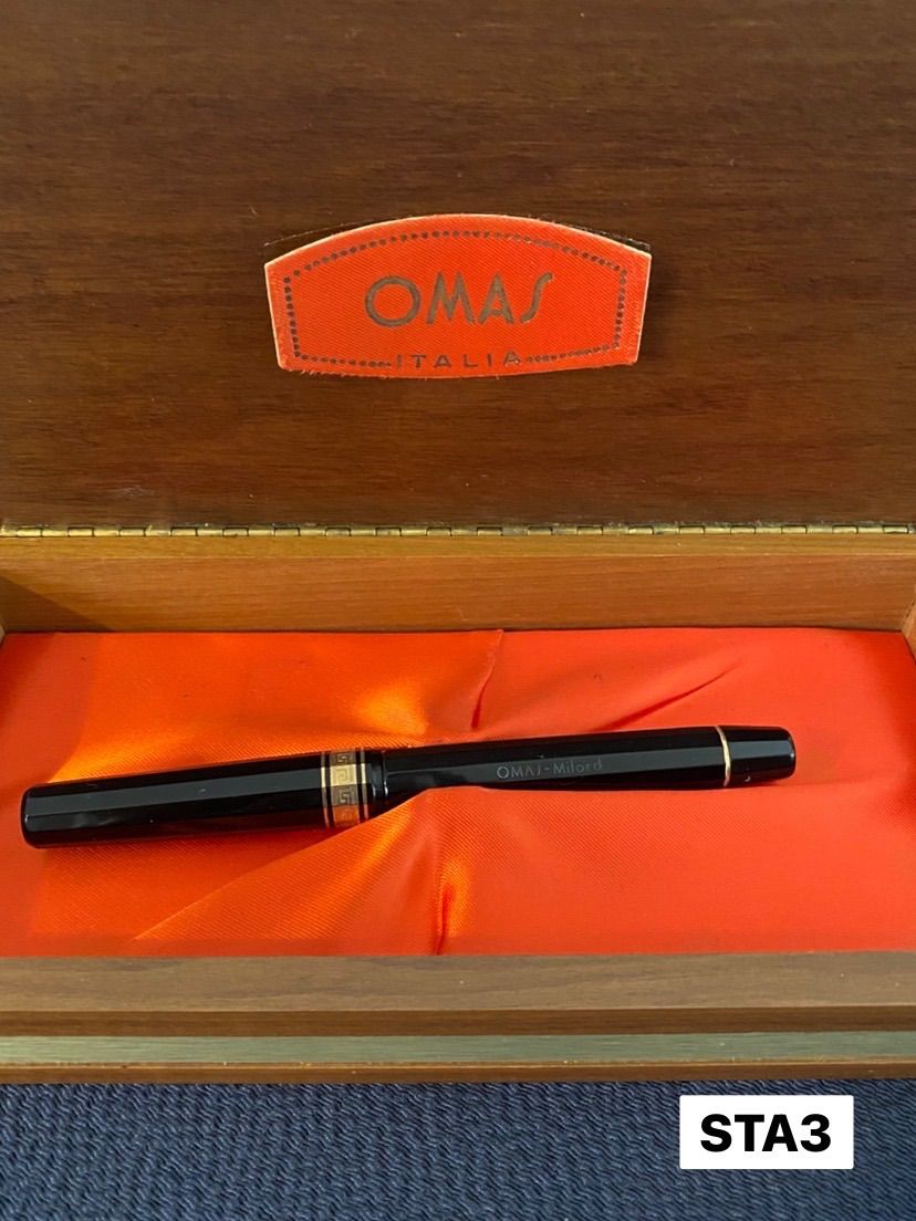 万年筆 OMAS オマス イタリア製 万年筆 Milord ミロード 14金 14K 585刻印 字幅M き 文房具 ペン STA3