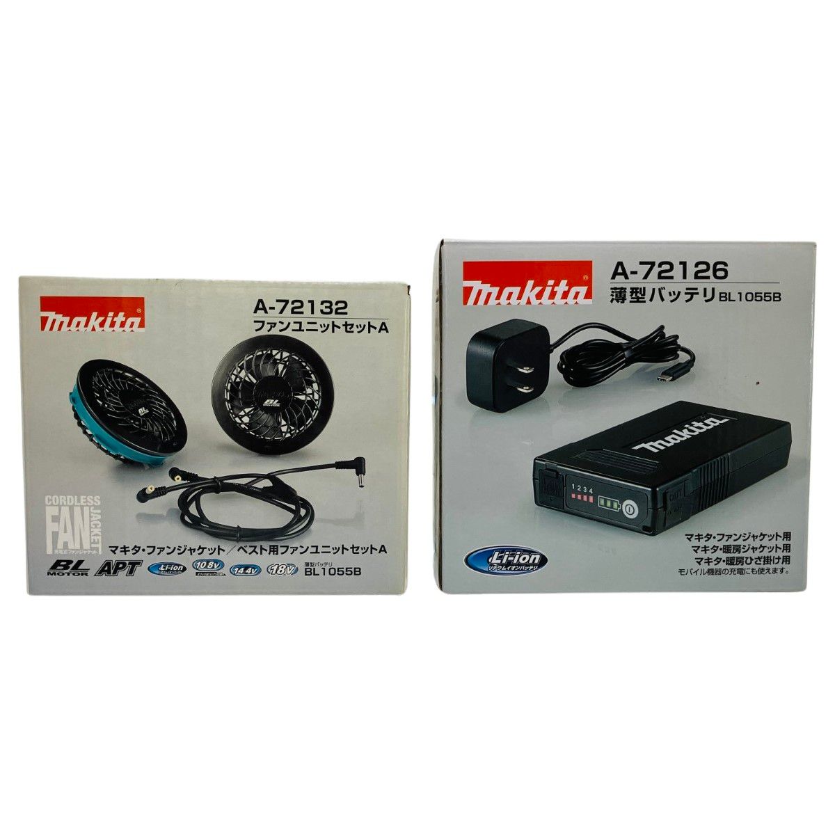 ЗЗMAKITA マキタ ファンユニット・バッテリーセット 箱 取説付 A-72132  