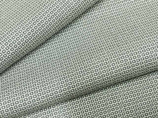 平和屋着物▽男性 お召 単衣 130亀甲 総詰め 正絹 AABC0339fy