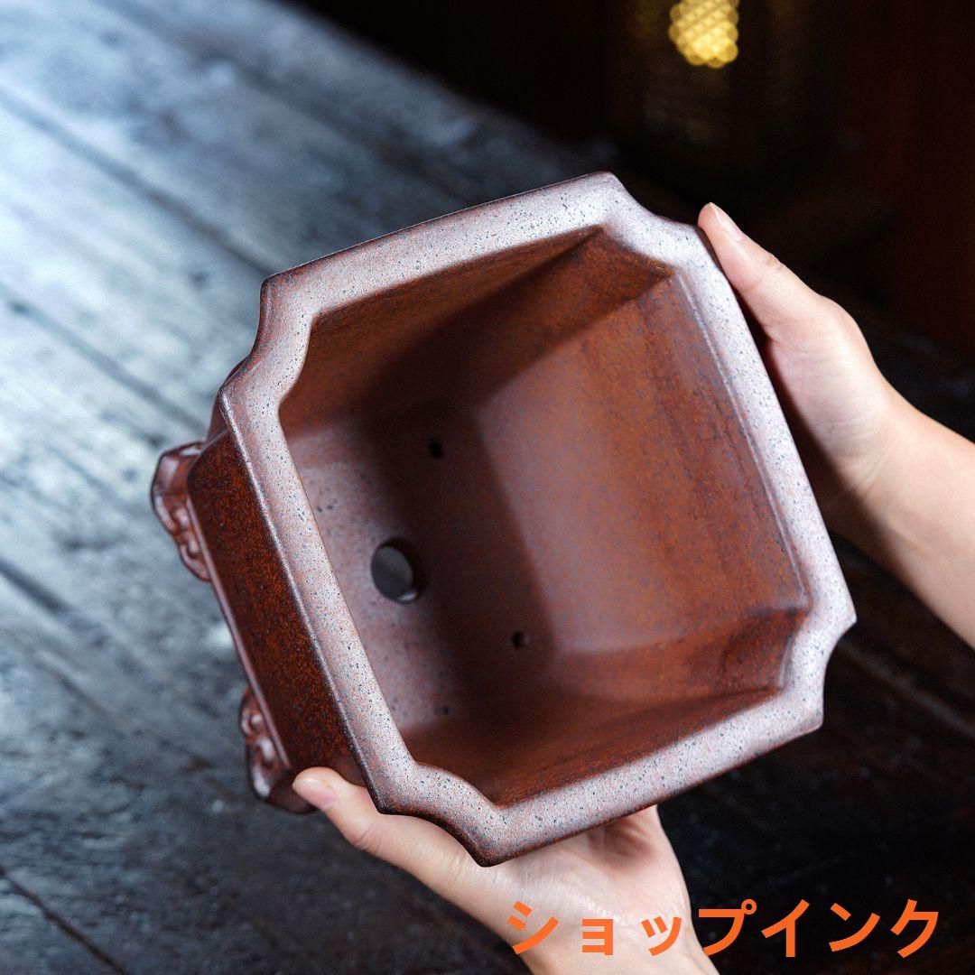 紫砂鉢盆栽鉢 植木鉢 小品盆栽鉢 大品盆栽鉢zw0829 長方鉢