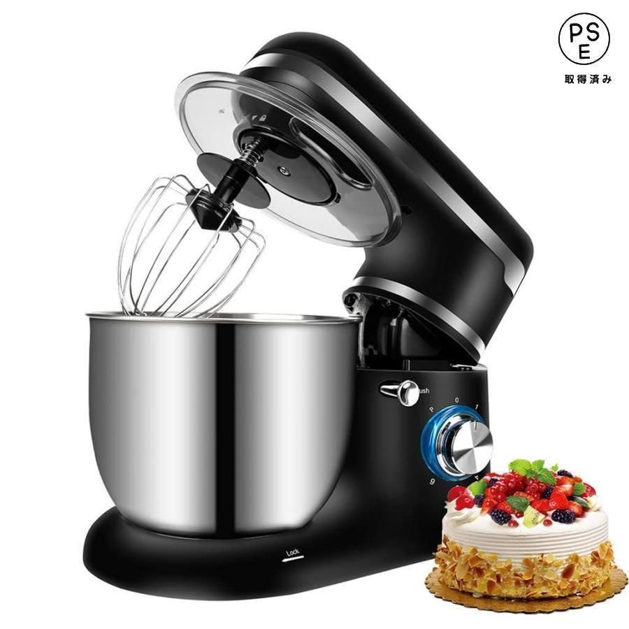 スタンドミキサー 1200W 5L ブラック Kitchenin スタンドミキサー 5L ブラック - UMSTORE