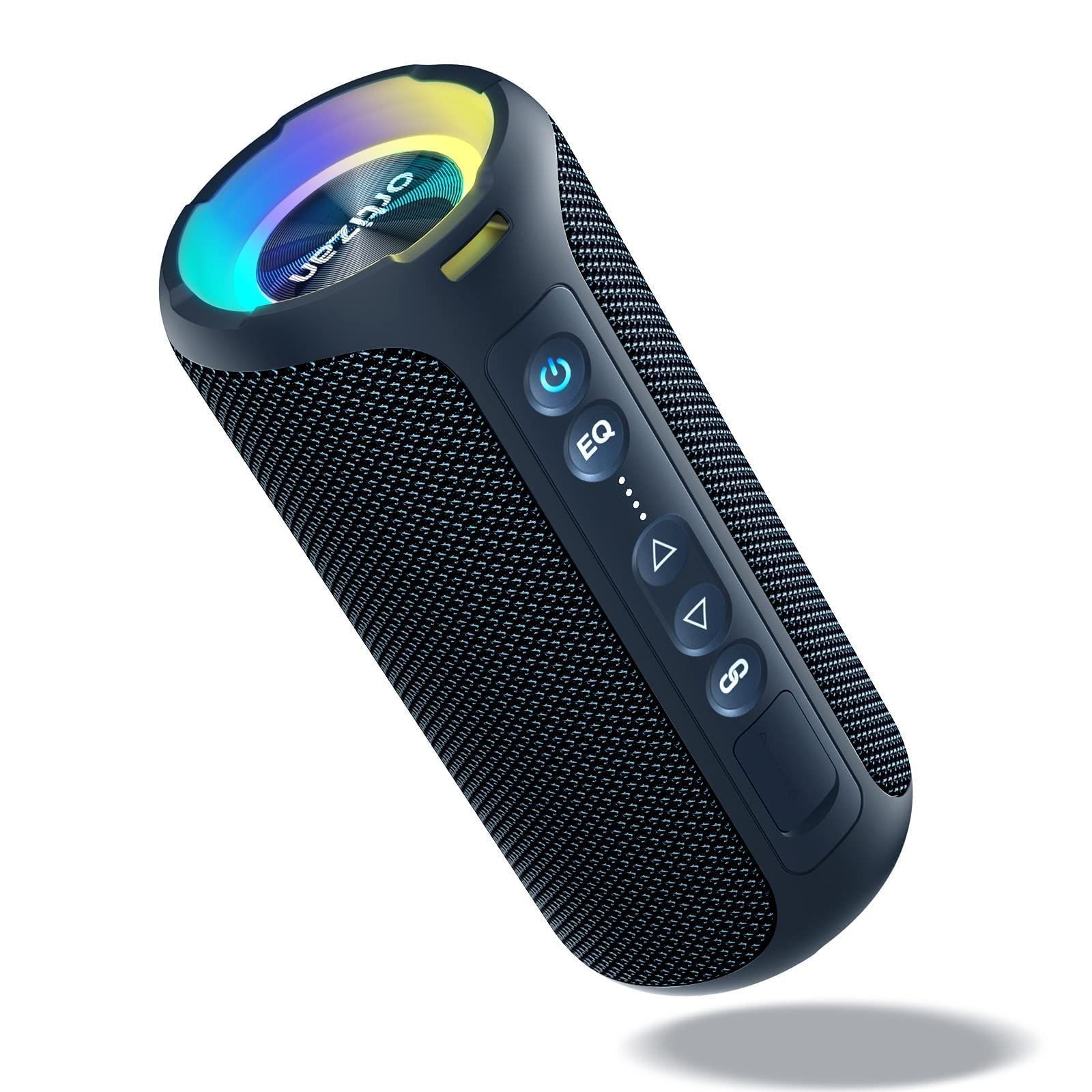 [新品・未使用]Ortizan スピーカー bluetooth ワイヤレス 防水 IPX7 40W ブルートゥース 30時間 連続再生 マイク 内蔵 RGB LEDライト付き pc パソコン テレビ 携帯 車載 ハンズフリー通話機能 TWS対応 sdカード