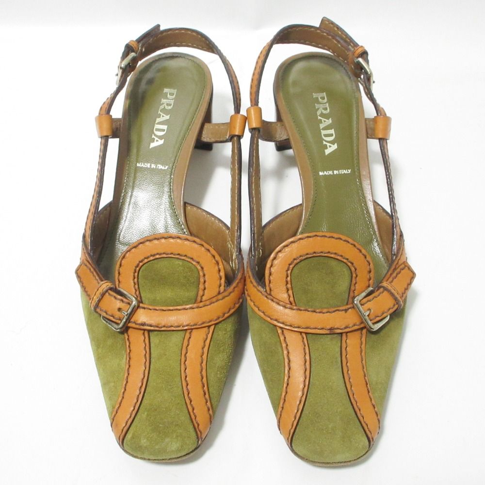 PRADA グリーン ストラップサンダル PRADA オリーブグリーン サンダル