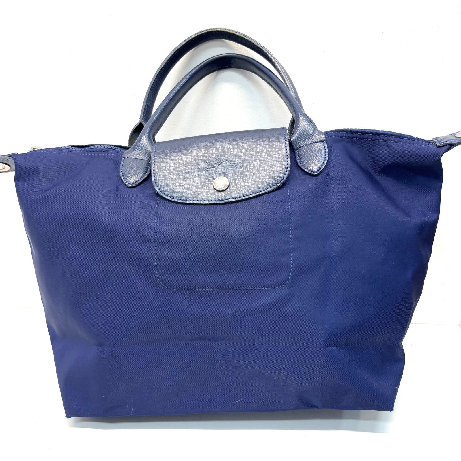 Longchamp ロンシャン ハンドバッグ カバン 紺色 ネイビー - メルカリ