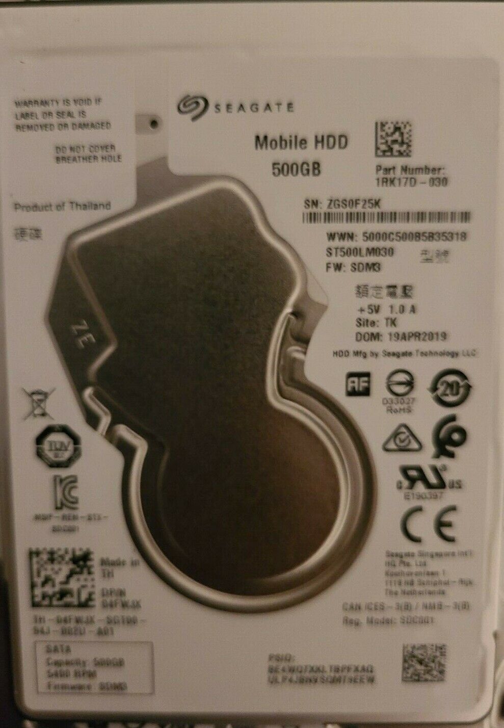 500GB Seagate ST500LM030 2.5 5400rpm SATA ラップトップ ハード ドライブ HP DELL LENOVO