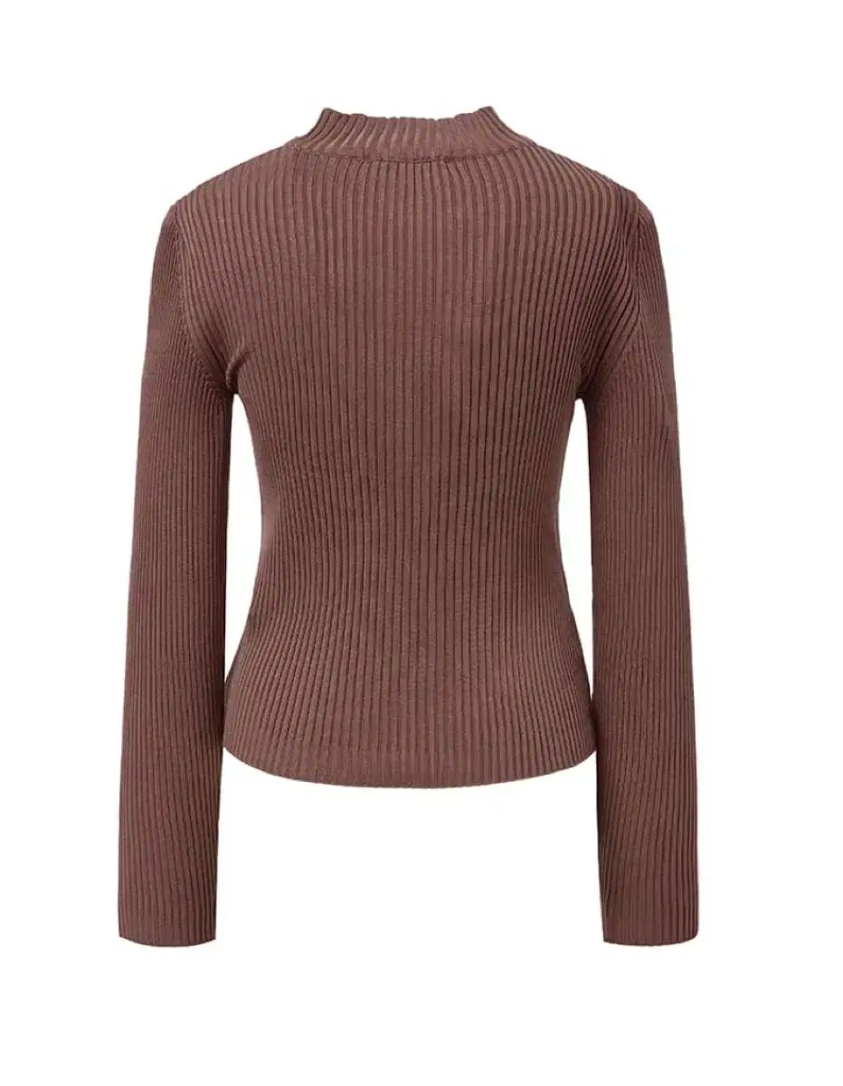 AMOMENTO リードネック カーディガン ブラウン