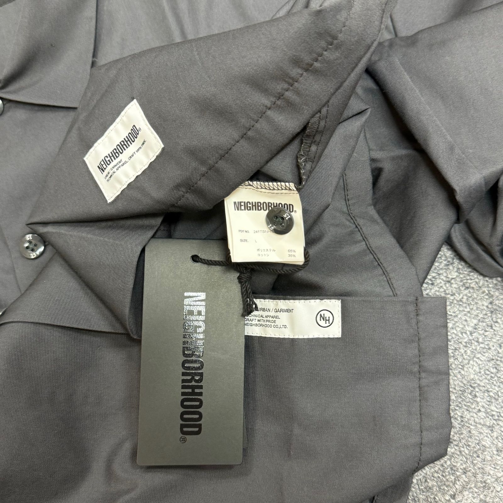 新品 NEIGHBORHOOD CLASSIC WORK SHIRT LS プリント ワッペン ワーク  