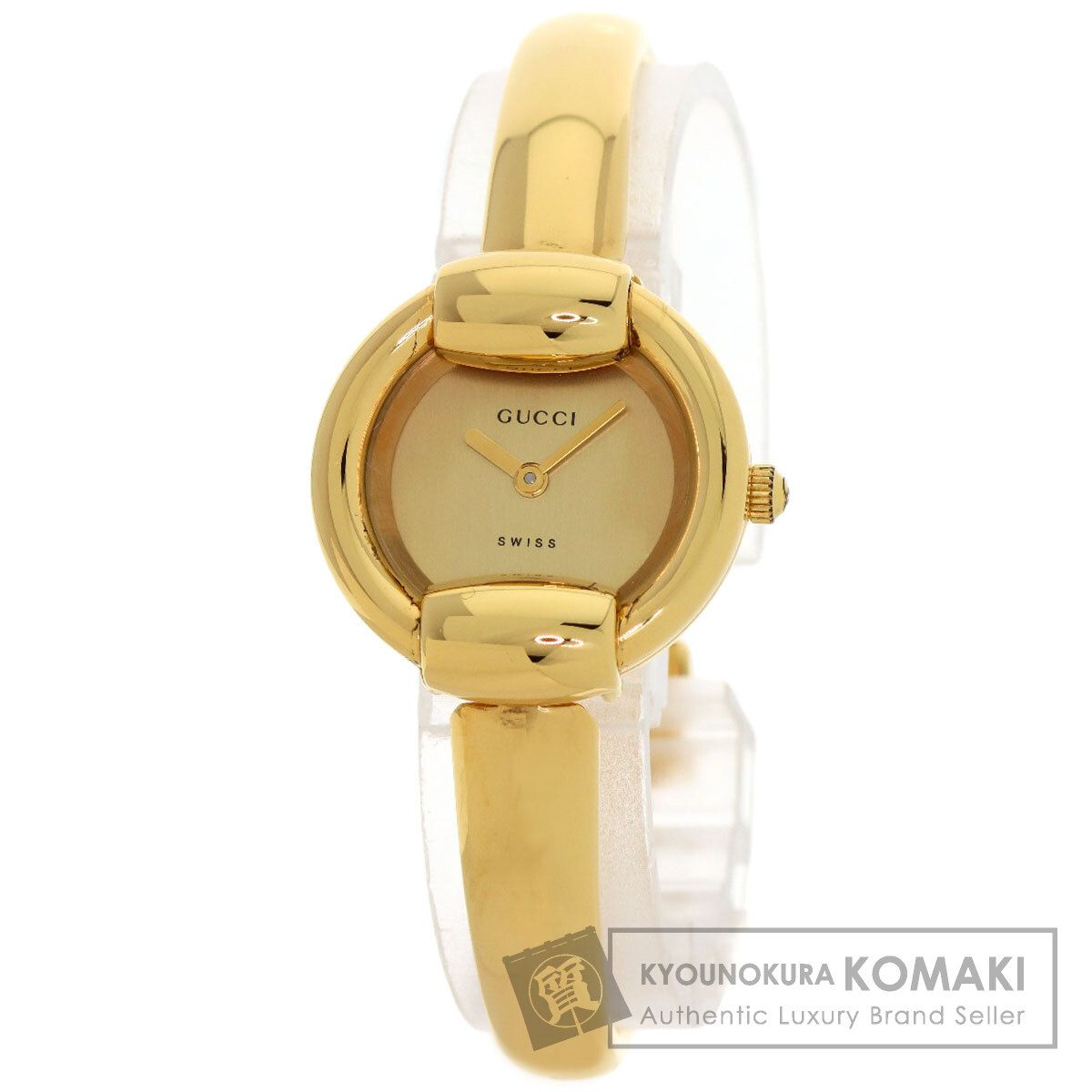 GUCCI グッチ 1400L ラウンドフェイス 腕時計 GP GP レディース