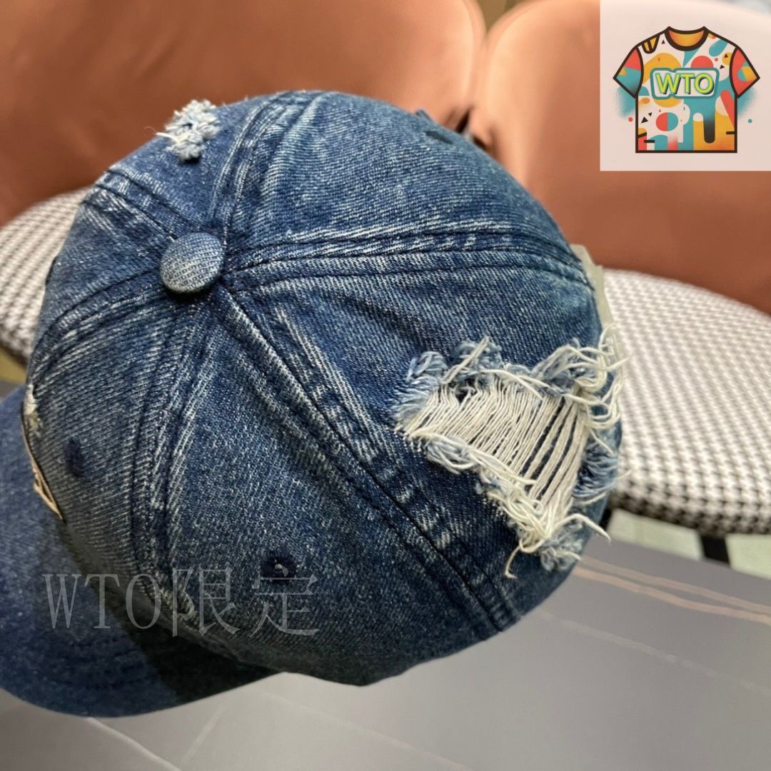 PRADA ダークデニム ベースボールキャップ Navy Denim baseball cap | PRADA