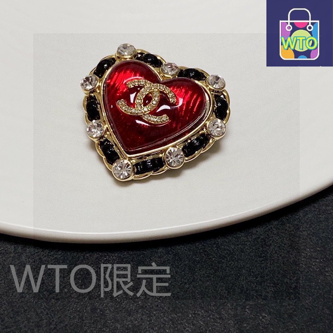 購入前にコメント☆シャネル ブローチ CHANEL - 値下げ！新品未使用 シャネル ブローチ パール×ハート