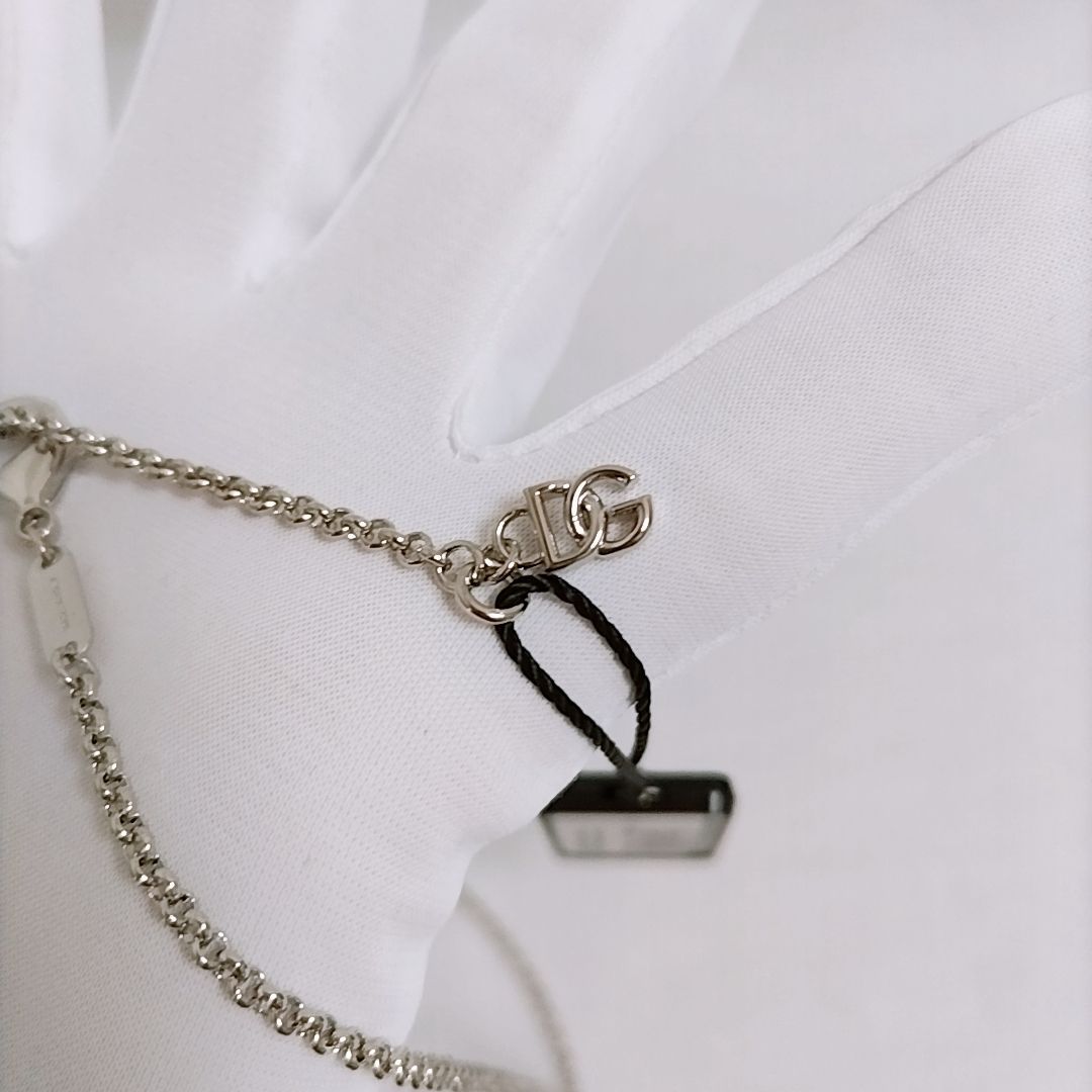 新品未使用】Dolce & Gabbana ナローチェーンネックレス DGロゴ