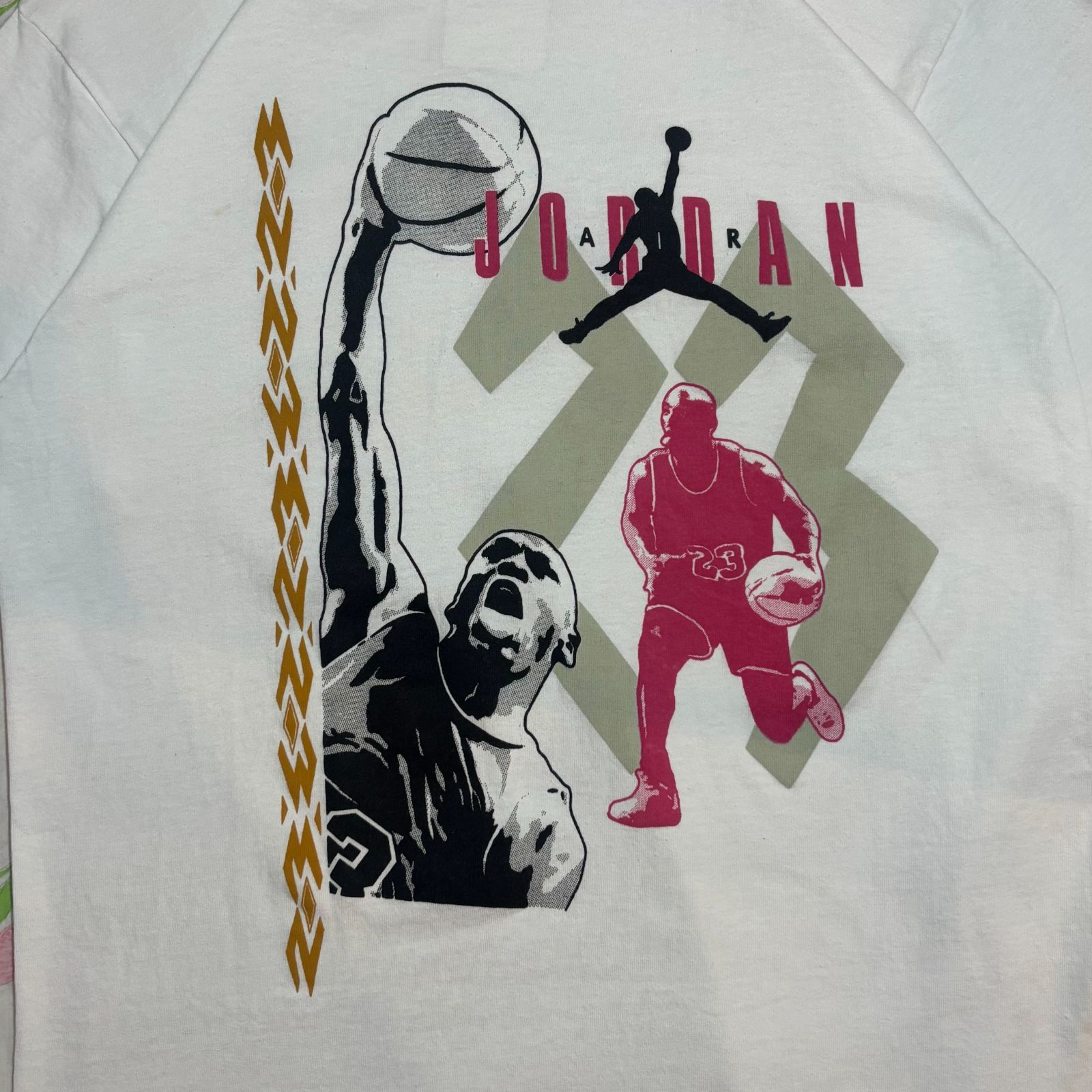 D164】90s NIKE made in USA Michael Jordan basketball T-shirt white 