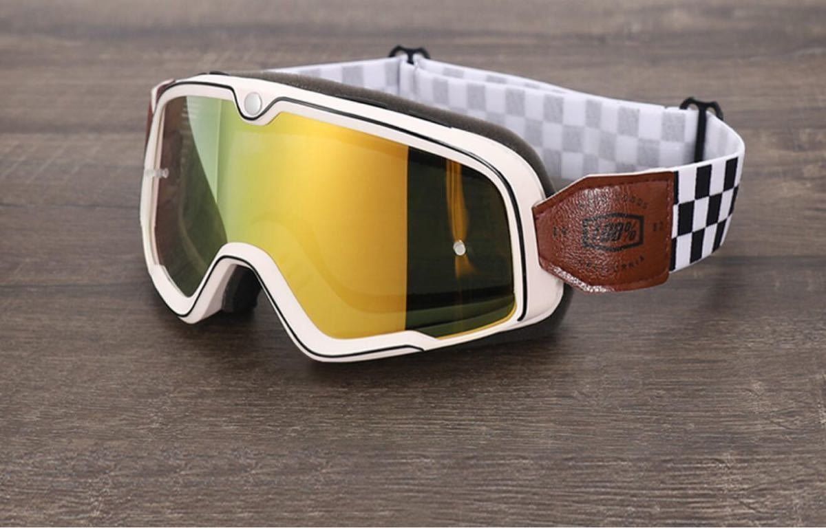 新品 100% オフロードゴーグル新品 モトクロス スノボ スキー ブランド