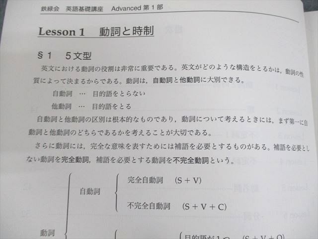 UQ10-042 鉄緑会 中3 英語基礎講座 ADVANCED/WORKBOOK 第1/2部 テキスト通年セット 2013 計4冊 CD2枚付  77R0D