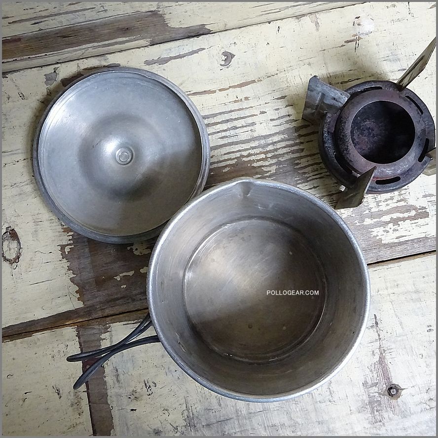 人気アイテムお得に購入！ 1940年代 UNKNOWN クッカー アルコールストーブ Aluminum Pot - Spirit Burner Vintage アルミポット アルスト