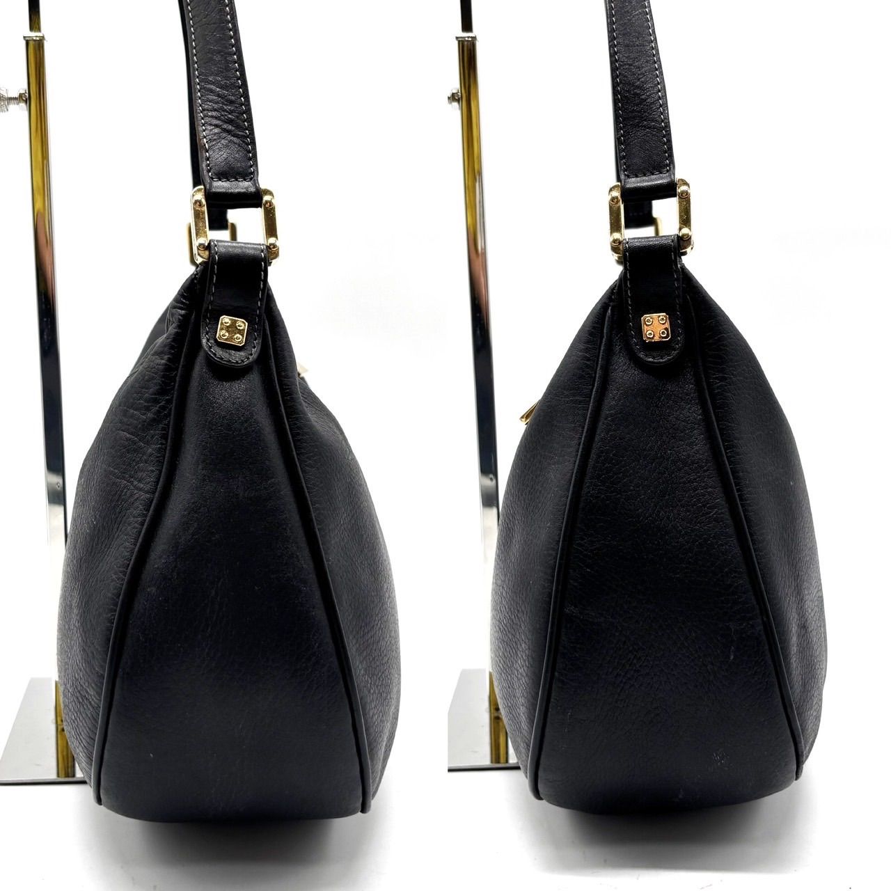 保存袋付き✨LOEWE ロエベ ハンドバッグ ゴールド金具 レザー アナグラム ✨良品✨ LOEWE ロエベ ワンショルダーバッグ トートバッグ