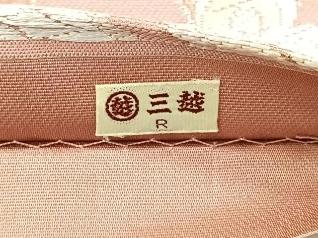 平和屋着物◎六通柄袋帯　花唐草文　金糸　三越扱い　正絹　逸品　AABI0927yx 平和屋着物◎六通柄袋帯 花唐草文 金糸 三越扱い 正絹 逸品 AABI0927yx