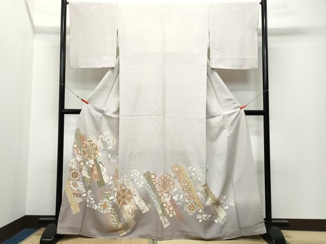 平和屋着物□豪華黒留袖 駒刺繍 道長鳳凰吉祥花文 金彩 逸品