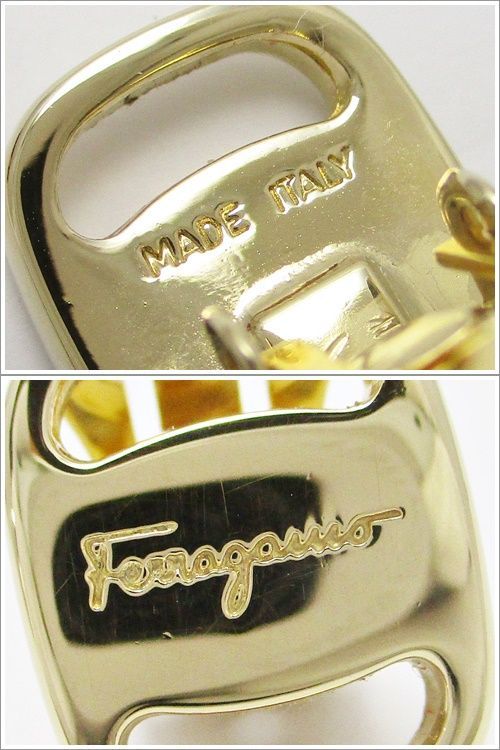 B24-1304 【難あり】 FERRAGAMO フェラガモ ヴァラ イヤリング クリップ式 ゴールドカラー レディース アクセサリー 中古品 箱/保存袋付き