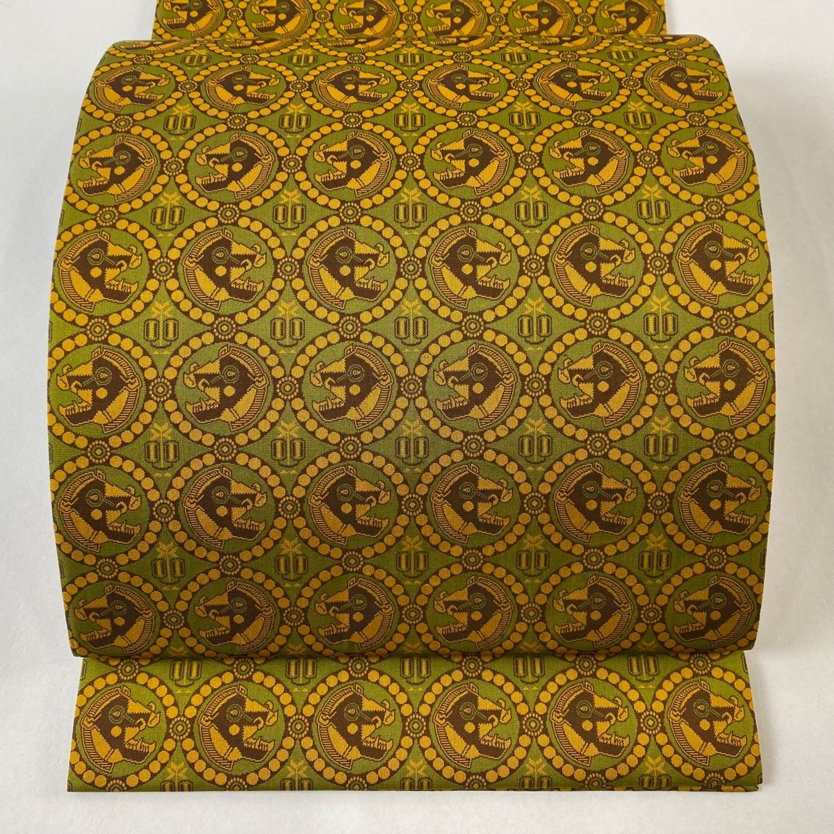 ov158 美品 逸品 上品 江戸紅型染 正絹 開き 名古屋帯