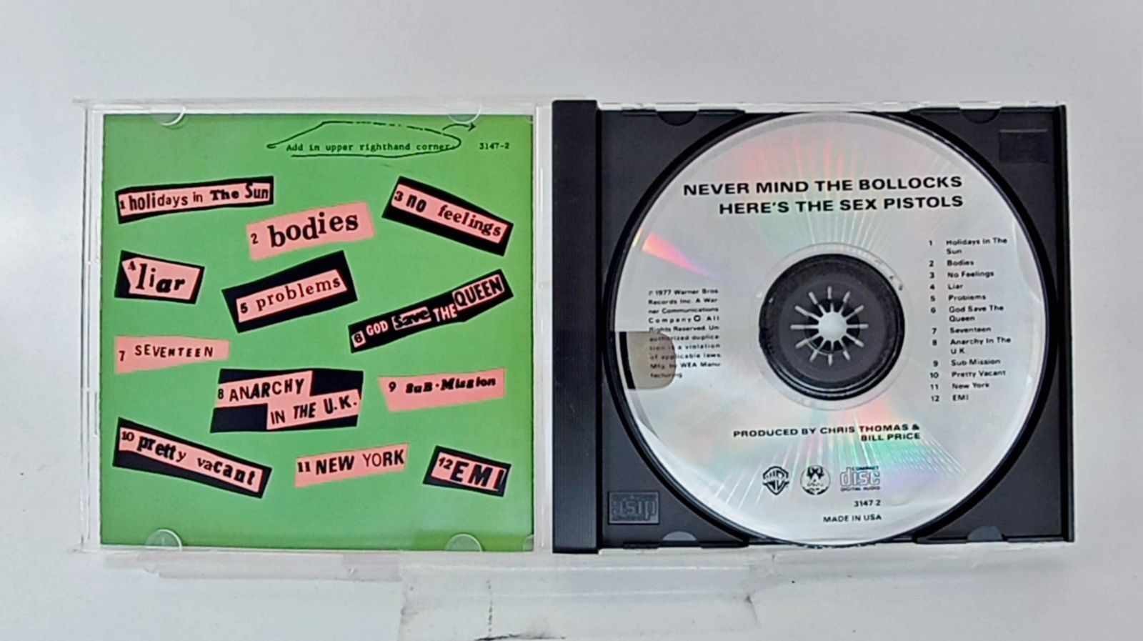 輸入盤CD☆セックス・ピストルズ/Sex Pistols□ Never Mind the