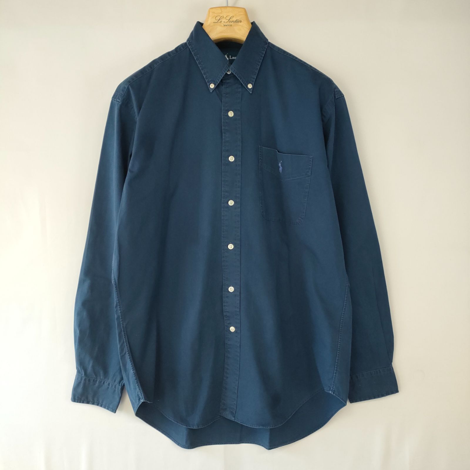 90s Ralph Lauren ネイビー 長袖ボタンダウンシャツ　BLAKE 90s✨RALPH LAUREN ラルフローレン ネイビー 長袖シャツ ボタン