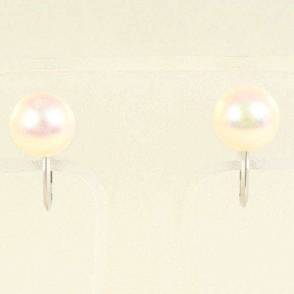 PT900 イヤリング clip-on earrings パール 真珠 総重量約2.2g