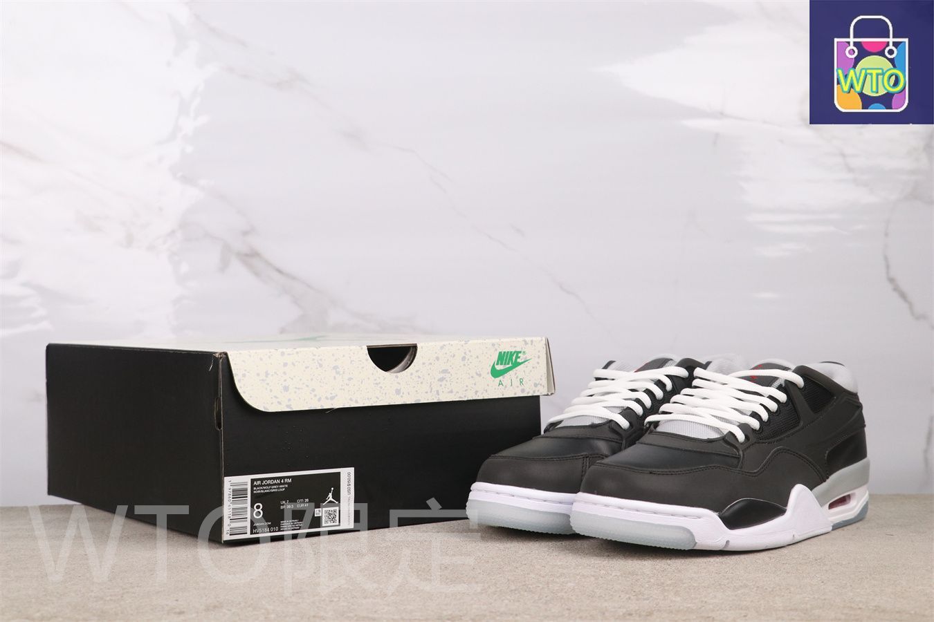 ジョーダン29cm ホワイト/ブラック 今日特価】エアジョーダン Air Jordan 4 RM ブラックホワイト