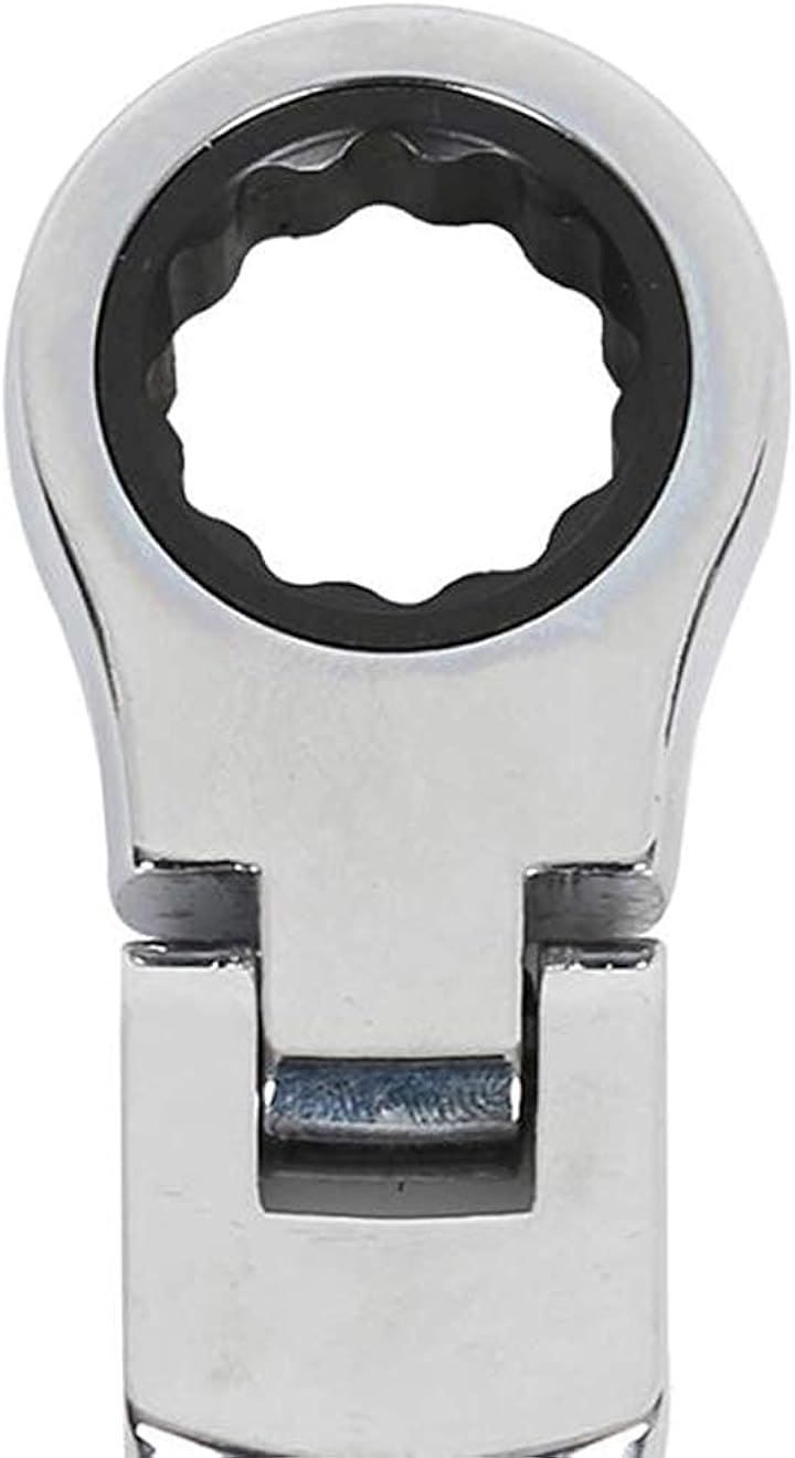 Partools 首振りフレックス ラチェット ギア レンチ セット 大きさ いろいろ フレックスギア スパナ コンビネーションレンチ ラチェットレンチ 工具セット 12本セット