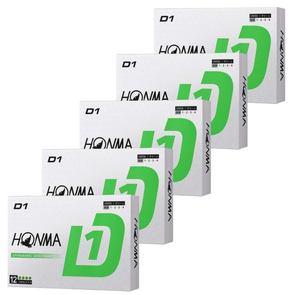 ５ダースセット】本間ゴルフ D1 ボール ゴルフボール 2024年モデル BT2401 グリーン (60球)