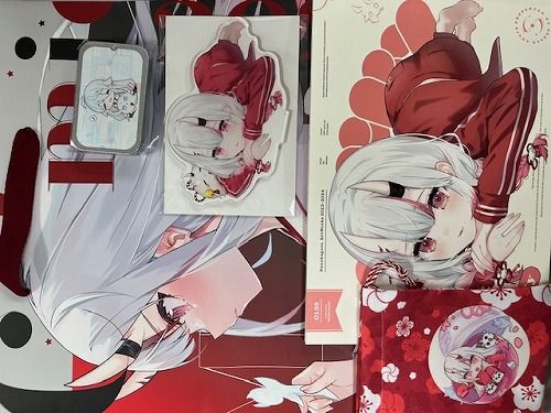 Stella Lucia C105 5点セット 紙袋 巾着袋 缶ケース アクスタ Fluffy ななかぐら ホロライブ_百鬼あやめ