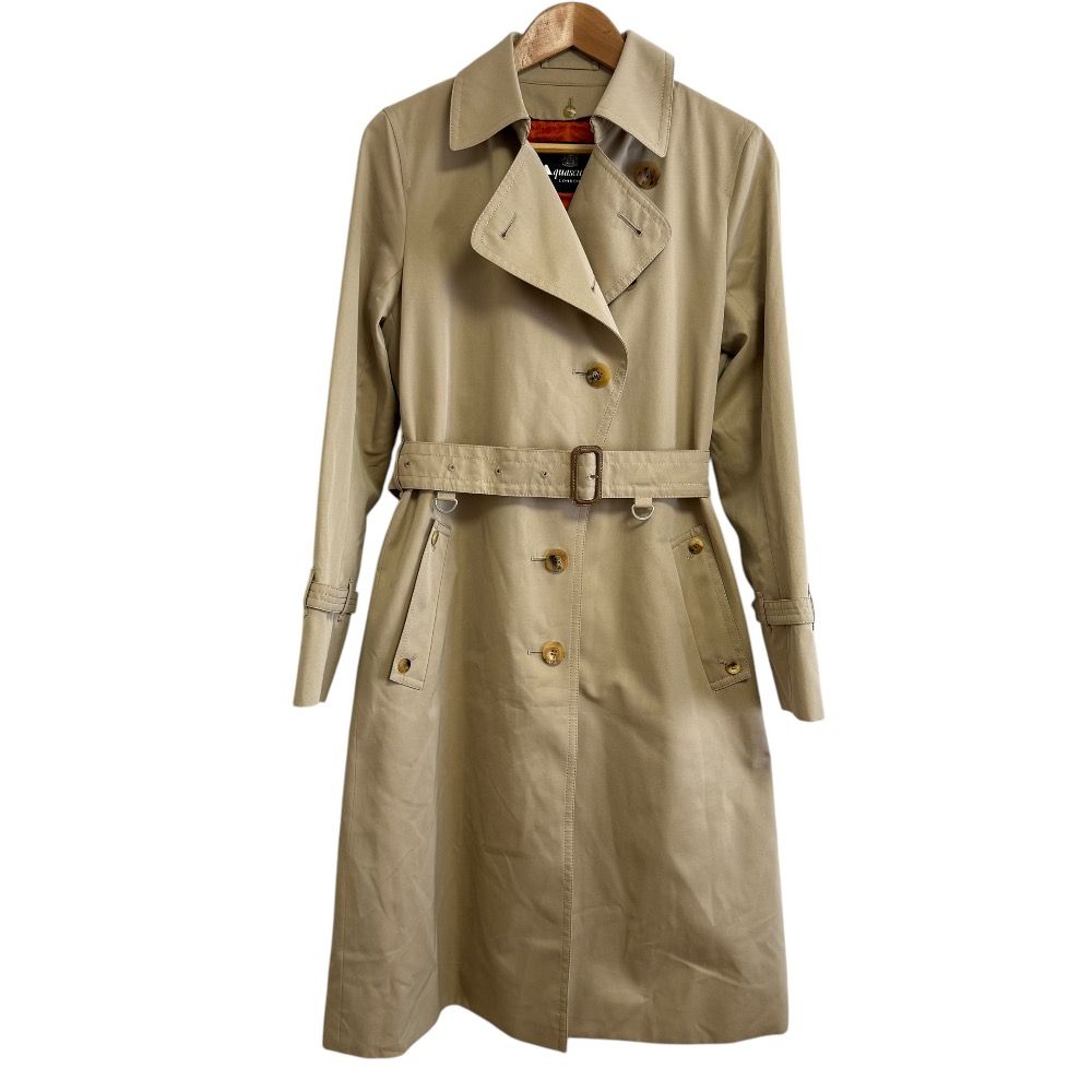 美品 Aquascutum ライナー トレンチコート 6F チェック ベルト 茶 通販最安値 美品 Aquascutum ライナー トレンチコート 6F チェック