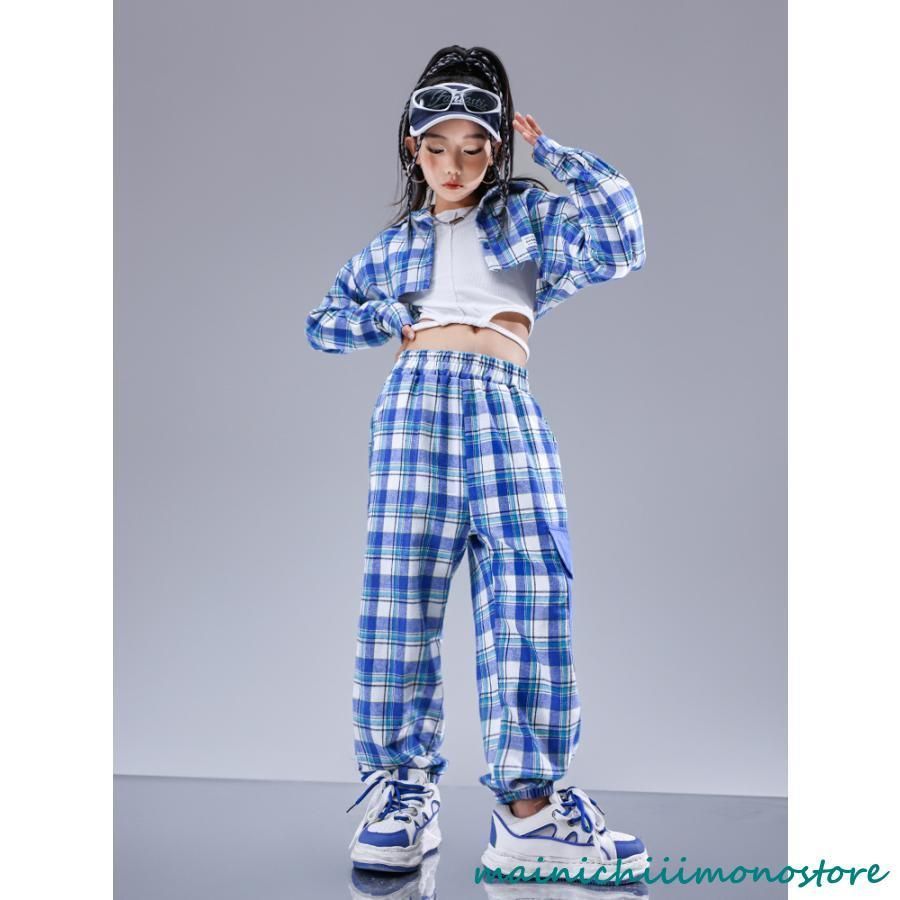 キッズダンス衣装 セットアップ ヒップホップ 衣装 子供ダンス服 ダンスウェア 派手 へそ出し ガールズ K-POP 韓国 紫 黄色