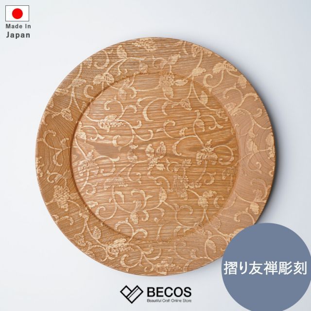 花と蝶の模様の皿 中国製 景徳鎮 大きなオーバル 大皿 ちょうちょ 朱赤