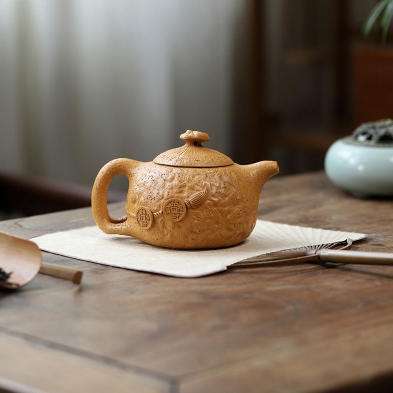 手作り 朱泥砂急須 260ml 急須 茶壷 茶壺 茶銚 茶注 中国茶器 煎茶道具 茶壷 急須 紫砂壺 ティーポット 常滑焼 紫砂茶器 唐物紫泥急須 紫砂壺