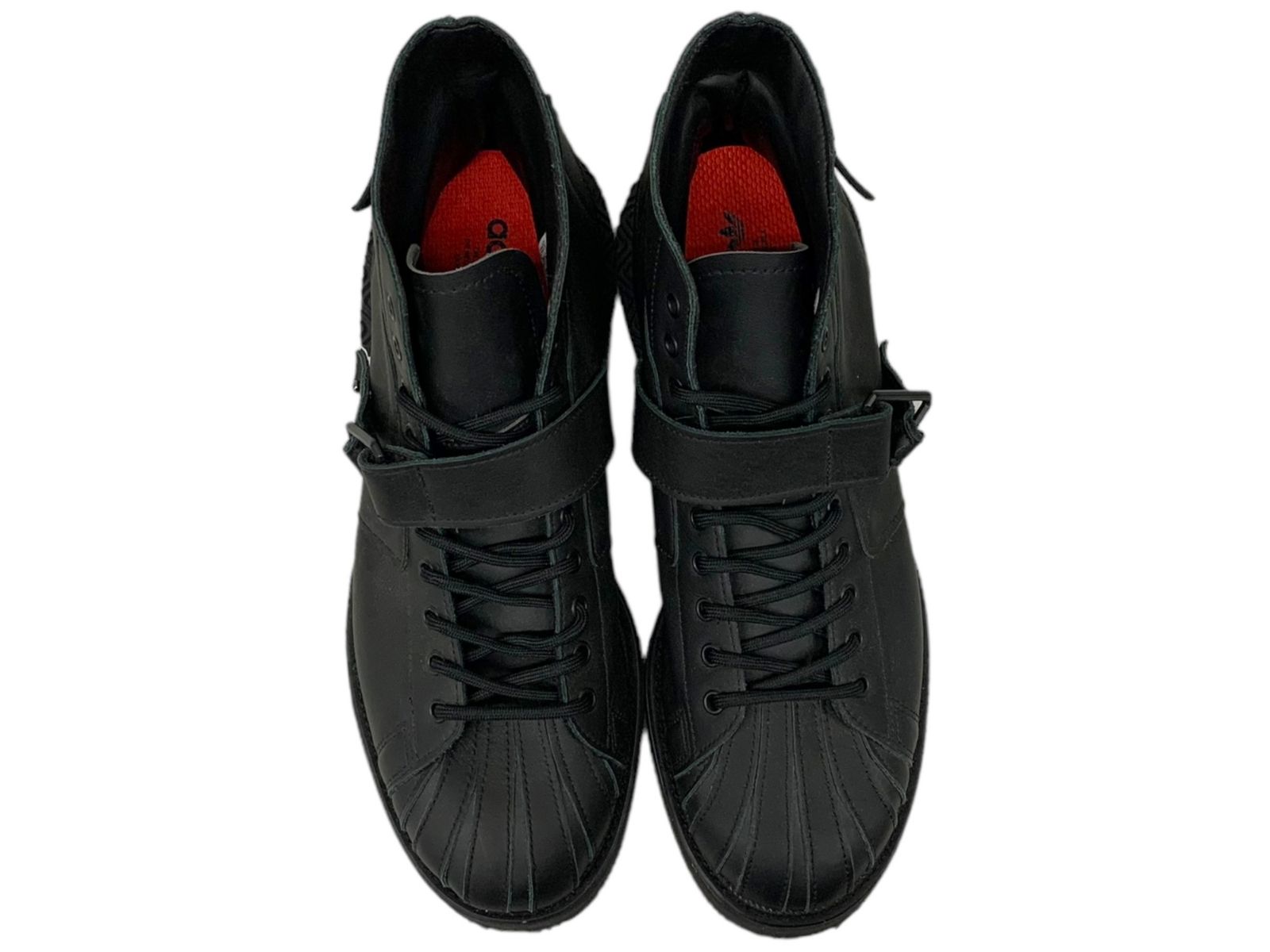 アディダス adidas ハイカット　ビッグタン　ブラックレザー　オールブラック adidas ART GX1361 シューズ 黒 レザー ハイカット