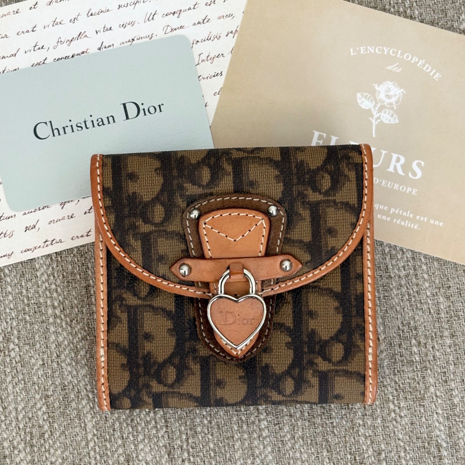 美品　クリスチャンディオール 財布 極美品】クリスチャンディオール ロマンティック ウォレット 二
