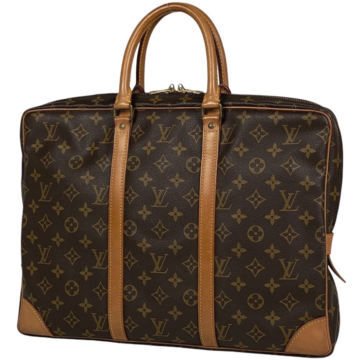 【ジャンク品】ルイ・ヴィトン Louis Vuitton ポルトドキュマン ヴォワヤージュ ハンドバッグ 旅行 ビジネスバッグ モノグラム ブラウン M53361 メンズ 【中古】