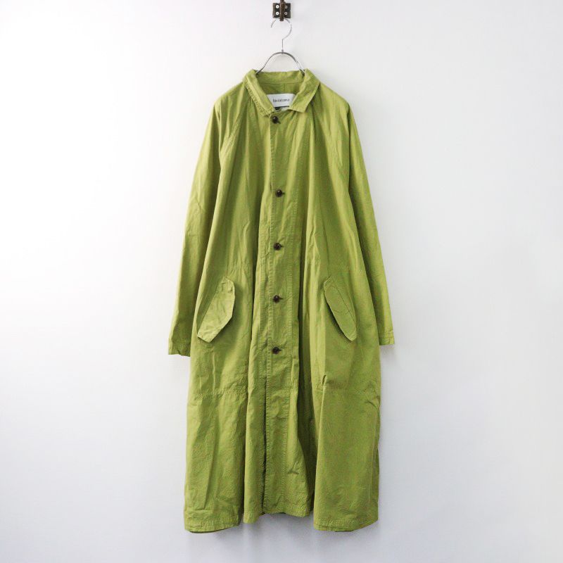 ヴェリテクール Veritecoeur VC-2132 染色加工 コットンシルクコート F グリーン/羽織 ハオリ ロング丈 ステンカラー【2400014430561】