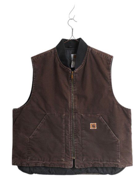 【お得なクーポン配布中!】 US企画 USA製 カーハート 中綿 ダック ベスト メンズ XXL CARHARTT フルジップ ナイロン キルティング ライナー 重ね着 大きいサイズ 廃盤