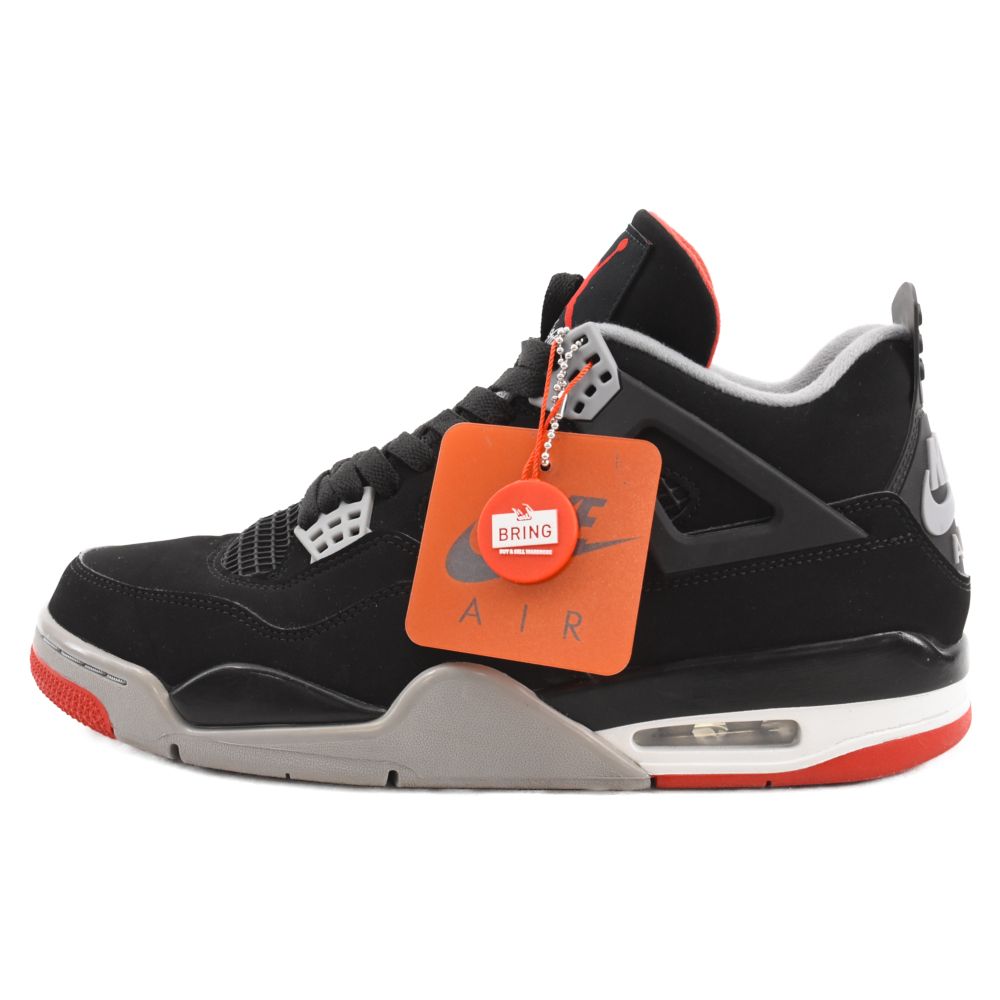 NIKE (ナイキ) AIR JORDAN 4 Retro Bred 2019 308497-060 エアジョーダン4 レトロ ブレッド  ハイカットスニーカー ブラック/レッド - メルカリ